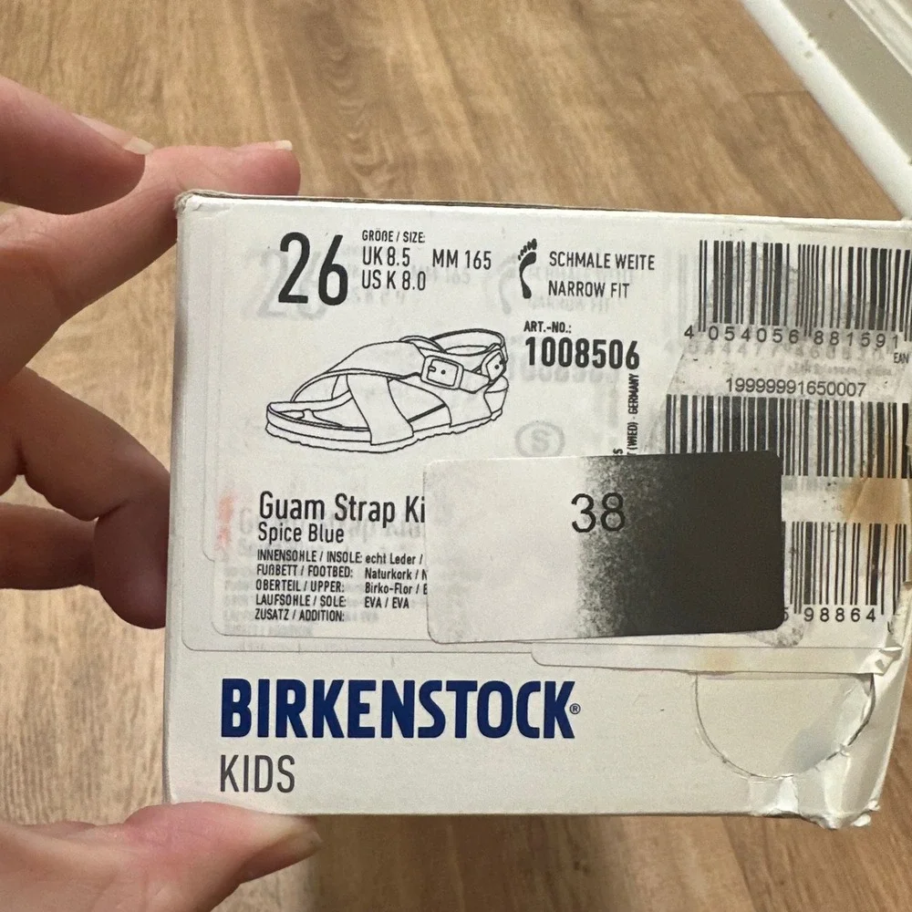 BIRKENSTOCK | NEW Toddler Kid's Spice Blue Guam Strap Sandals, 26‎ EU, 9.5 US